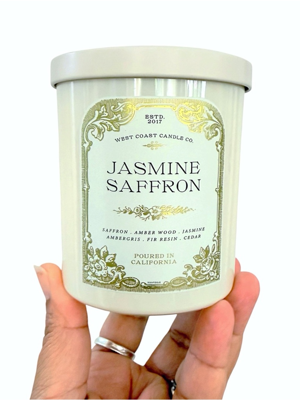 Leoben Company Jasmine Saffron Scented Candle - Cream West Coast Candle Co.